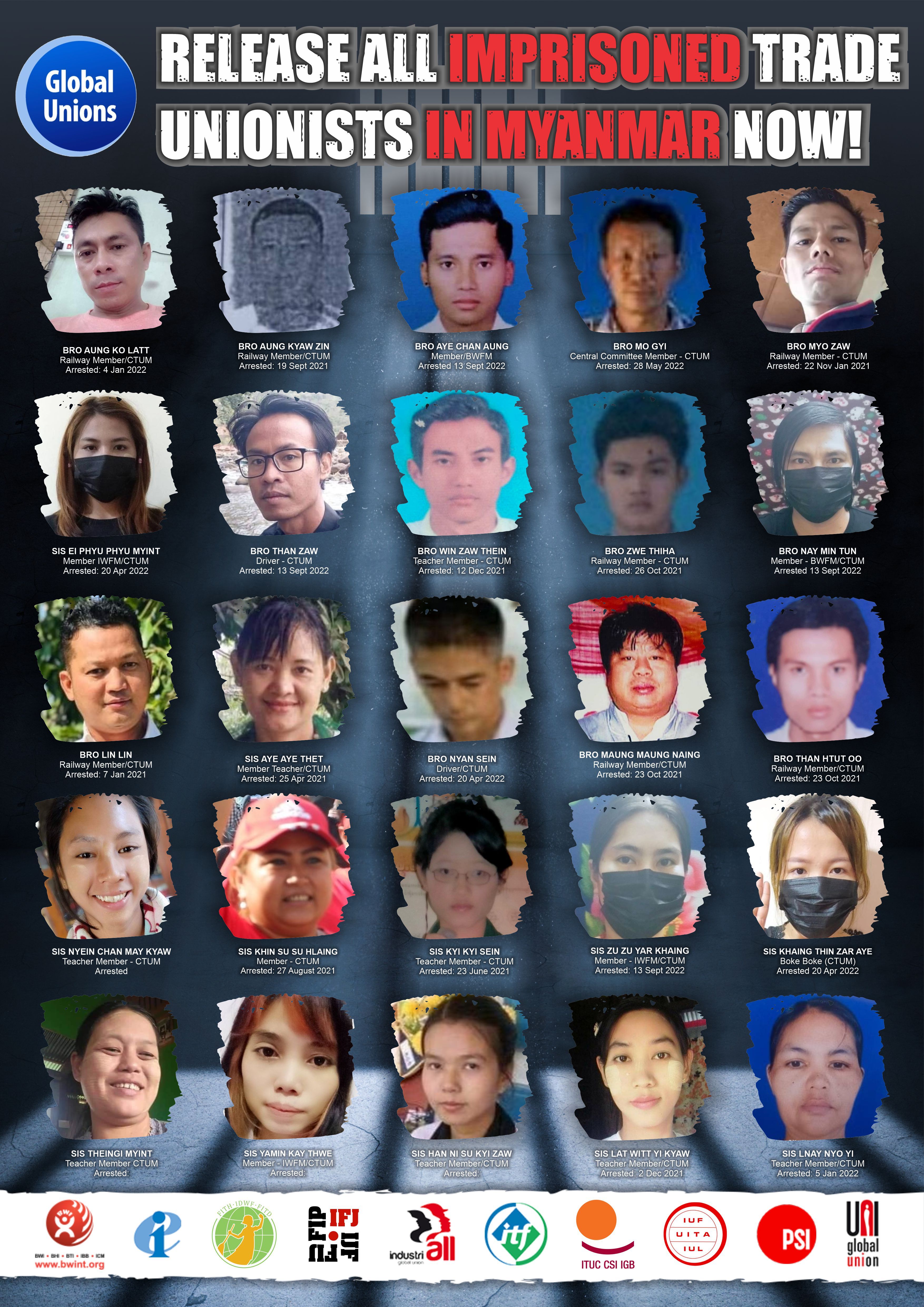 10.7.24 RELEASE TRADE UNIONISTS IN JAIL