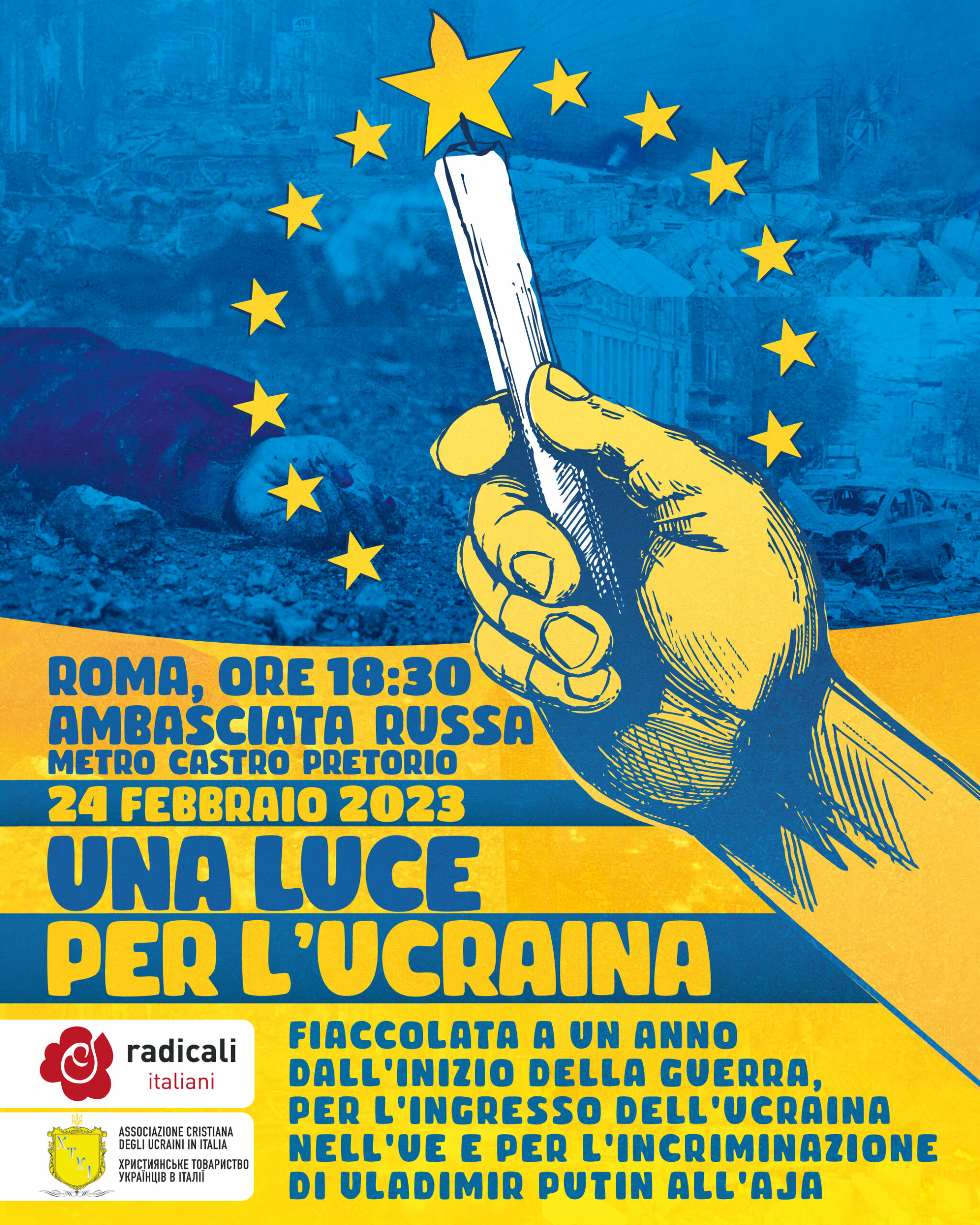 ITALIA-BIRMANIA.INSIEME aderisce alla fiaccolata per l'Ucraina