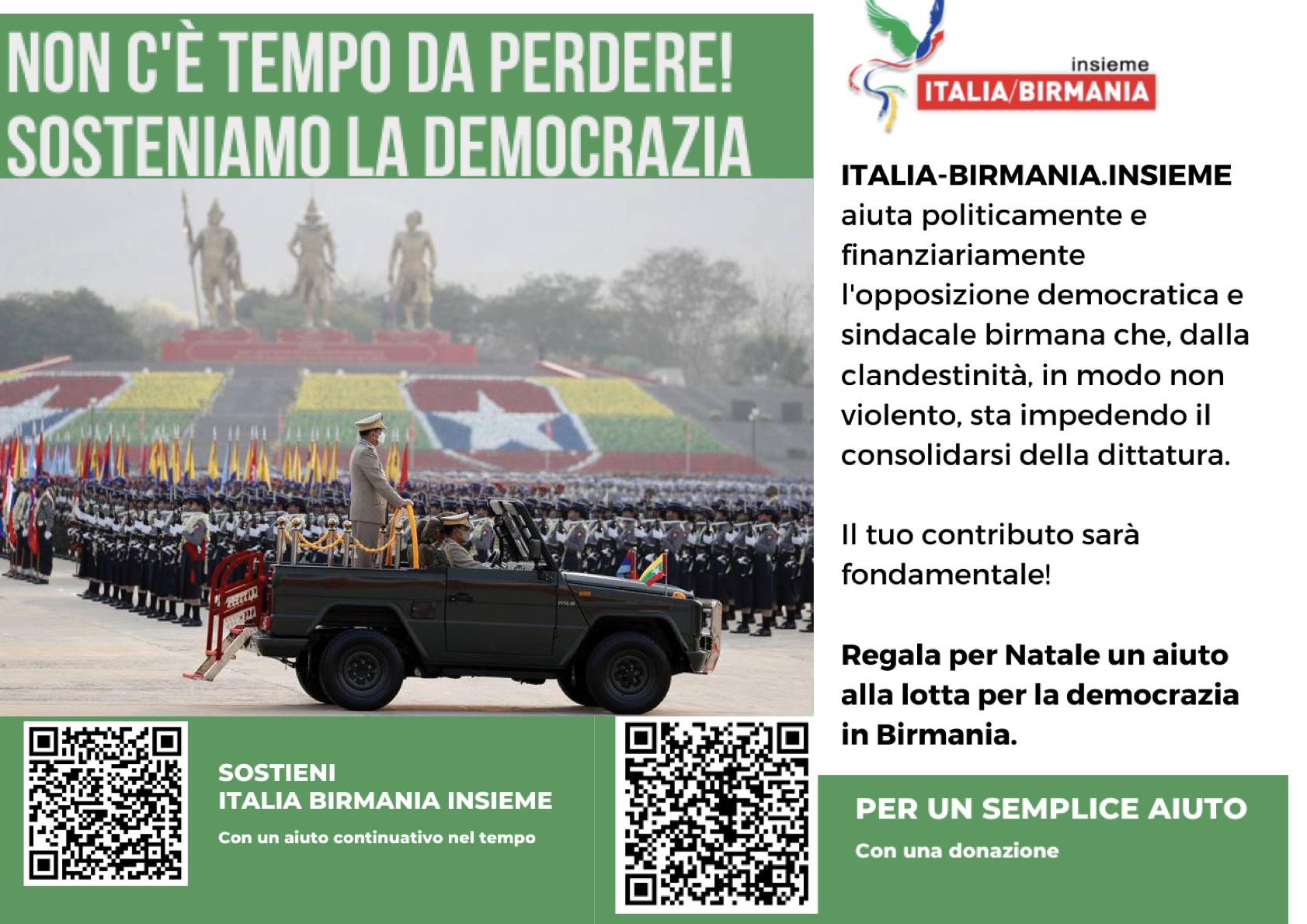 sostieni le organizzazioni democratiche birmane