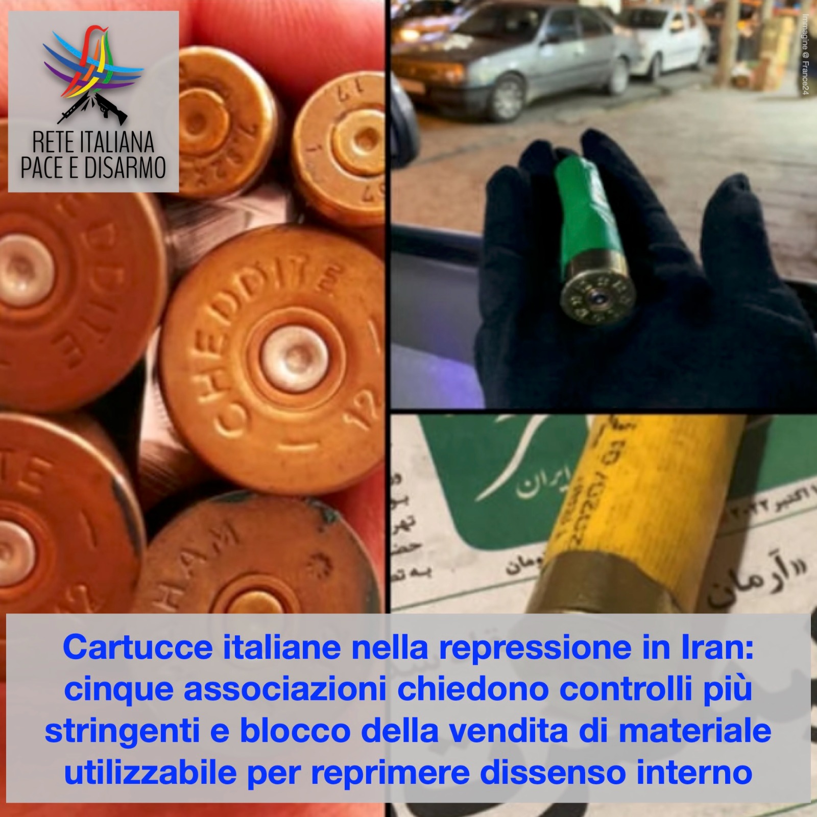 Le cartucce italiane nella repressione in Iran